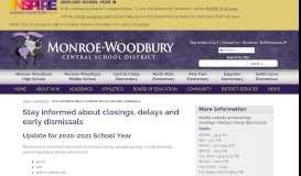 
							         Stay informed about closings, delays and early dismissals | Monroe ...								  
							    