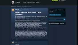 
							         Steam browser and Steam client problems :: Help and Tips - Steam ...								  
							    