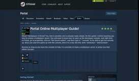 
							         Steam Community :: Guide :: Portal Online Multiplayer Guide!								  
							    