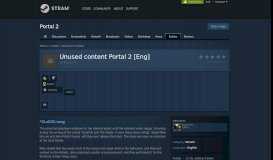 
							         Steam Community :: Guide :: Unused content Portal 2 [Eng]								  
							    