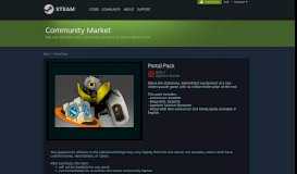 
							         Steam Community Market :: Listings for Portal Pack								  
							    