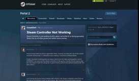 
							         Steam Controller Not Working :: Portal 2 General Discussions								  
							    