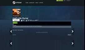 
							         Steam Curator: Half-Life Portal								  
							    