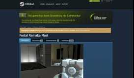 
							         Steam Greenlight :: Portal Remake Mod								  
							    