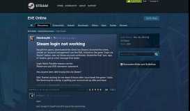
							         Steam login not working :: EVE Online Generelle diskusjoner								  
							    