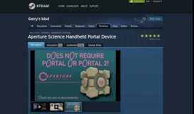 
							         Steam Workshop :: Aperture Science Handheld Portal Device								  
							    