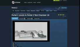 
							         Steam Workshop :: Portal 1 Levels in Portal 2 Test Chamber 16								  
							    