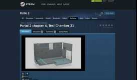 
							         Steam Workshop :: Portal 2 chapter 4, Test Chamber 21								  
							    