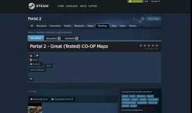 
							         Steam Workshop :: Portal 2 - Great (Tested) CO-OP Maps								  
							    