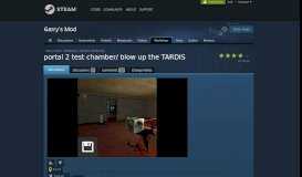 
							         Steam Workshop :: portal 2 test chamber/ blow up the TARDIS								  
							    