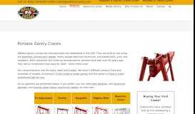 
							         Steel and Aluminum Portable Gantry Cranes for Sale | Wallace Cranes								  
							    