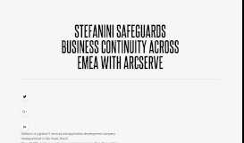 
							         Stefanini safeguards business continuity across EMEA with Arcserve ...								  
							    