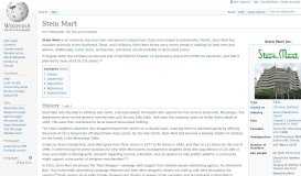 
							         Stein Mart - Wikipedia								  
							    