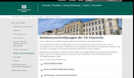 
							         Stellenausschreibungen | Die Universität | Universität | TU Chemnitz								  
							    