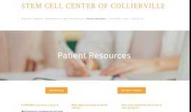 
							         Stem cell center of collierville — Patient Resources								  
							    