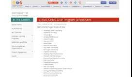
							         STEMS-GEMS-GISE Program School Sites								  
							    