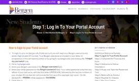 
							         Step 1: Log In to Your Portal Account | Bergen ... - Jersey City								  
							    