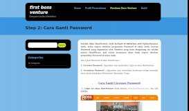 
							         Step 2: Cara Ganti Password | First Boss Venture								  
							    