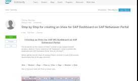 
							         Step by Step for creating an iView for SAP Dashboard on SAP ...								  
							    