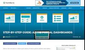 
							         Step-by-step guide: Azure portal dashboards - TechGenix								  
							    