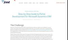 
							         Step-by-Step Guide to Portal Development for Microsoft Dynamics CRM								  
							    