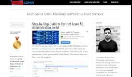 
							         Step-by-Step Guide to Restrict Azure AD Administration portal ...								  
							    