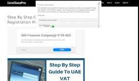 
							         Step By Step Guide To UAE VAT Registration Process - ExcelDataPro								  
							    