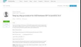 
							         Step by step procedure for SSO between EP 7.4 and ECC 6.0 | SAP ...								  
							    