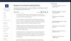 
							         Step forth into the Creativity Portal | Tes News								  
							    