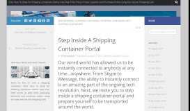 
							         Step Inside A Shipping Container Portal - Shipped								  
							    