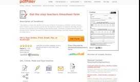 
							         Step Teachers Timesheet - Fill Online, Printable, Fillable, Blank ...								  
							    