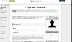 
							         Stephanie Wohlrab - Ballotpedia								  
							    