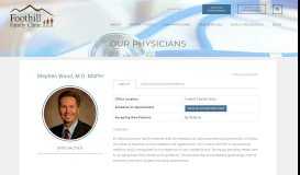 
							         Stephen Wood, M.D. MSPH | Foothill Family Clinic								  
							    