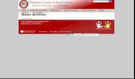 
							         Stephens County School System: News Archive - Visit Website								  
							    
