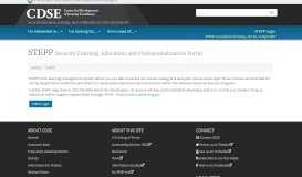 
							         STEPP: Security Training, Education and Professionalization Portal								  
							    