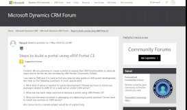 
							         Steps to build a portal using xRM Portal CE - Microsoft Dynamics CRM ...								  
							    
