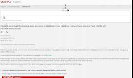 
							         Steps to download the Backup Exec Licenses and Installation ... - Veritas								  
							    