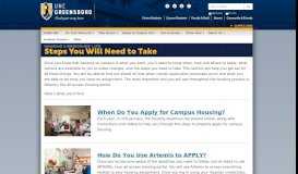 
							         Steps You Will Need to Take - Housing and Residence Life at UNCG								  
							    