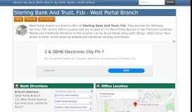 
							         Sterling Bank And Trust, Fsb in San Francisco California - 115 West ...								  
							    