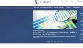 
							         Sterling Capital Management								  
							    