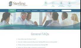 
							         Sterling » General FAQs								  
							    