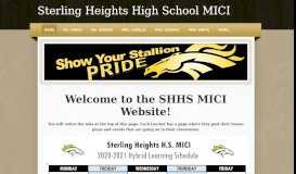 
							         Sterling Heights High School MICI - Home								  
							    