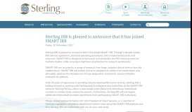 
							         Sterling IRB is pleased to announce that it has joined SMART IRB								  
							    