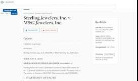 
							         Sterling Jewelers, Inc. v. M&G Jewelers, Inc, CASE NO. 5:14CV2030 ...								  
							    
