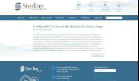 
							         Sterling » Sterling IRB Introduces the Reportable Events Form								  
							    