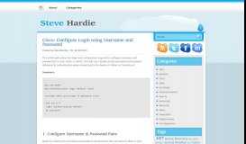 
							         Steve Hardie » Cisco: Configure Login using Username and ...								  
							    