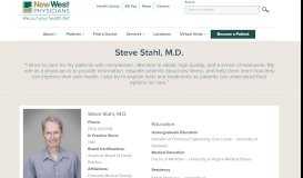 
							         Steve Stahl, MD - New West Physicians								  
							    