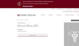 
							         Steven Hess | Temple Health								  
							    