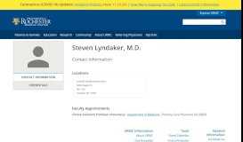 
							         Steven Lyndaker, M.D. - University of Rochester Medical Center - URMC								  
							    