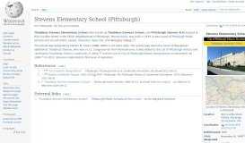 
							         Stevens Elementary School (Pittsburgh) - Wikipedia								  
							    